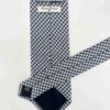 tienda online ropa hombre exclusiva corbatas ceremonia seda jacquard pata de gallo marino gris detalle