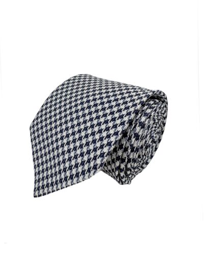 Corbata Tejida Jacquard Pata Gallo Marino
