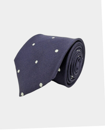 tienda online ropa hombre exclusiva corbatas ceremonia seda jacquard extructura oxford topo blanco shop
