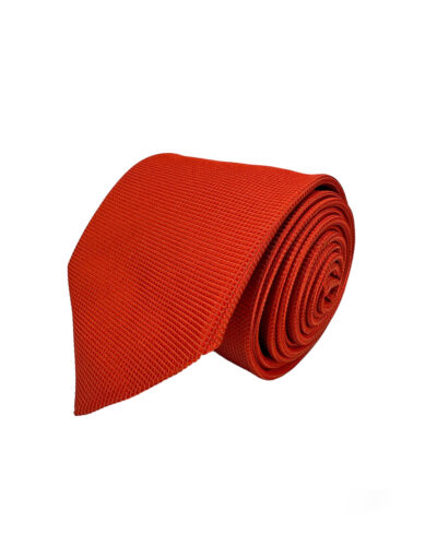 tienda online ropa hombre exclusiva corbatas ceremonia seda jacquard lisa mini diamantina naranja teja shop