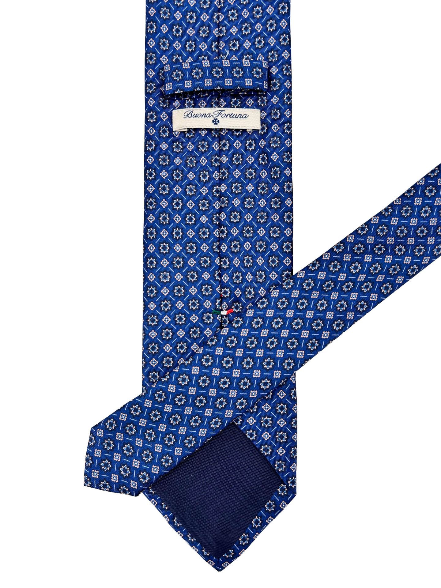 Corbata Estampada Twill Azul Estrellas Mudéjar