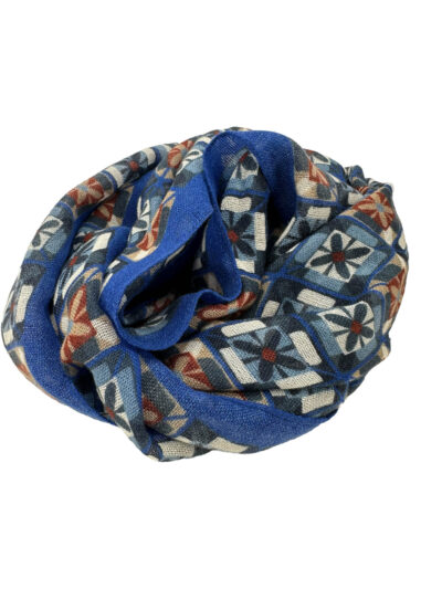 Pashmina Estampada Lana Geométrica Multicolor