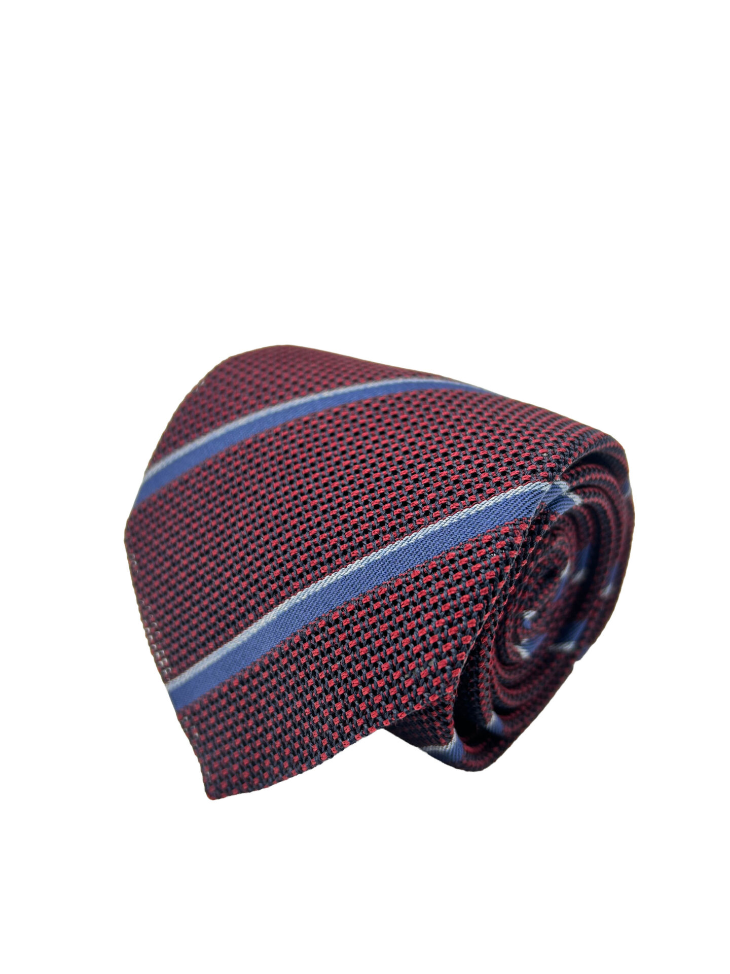 Corbata Cravatta Cuadros Rojos y Negros con Franjas