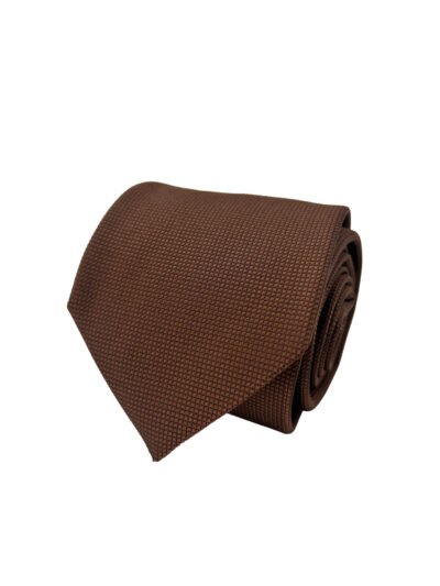 Corbata Cravatta Jacquard Minidiamantina Marrón