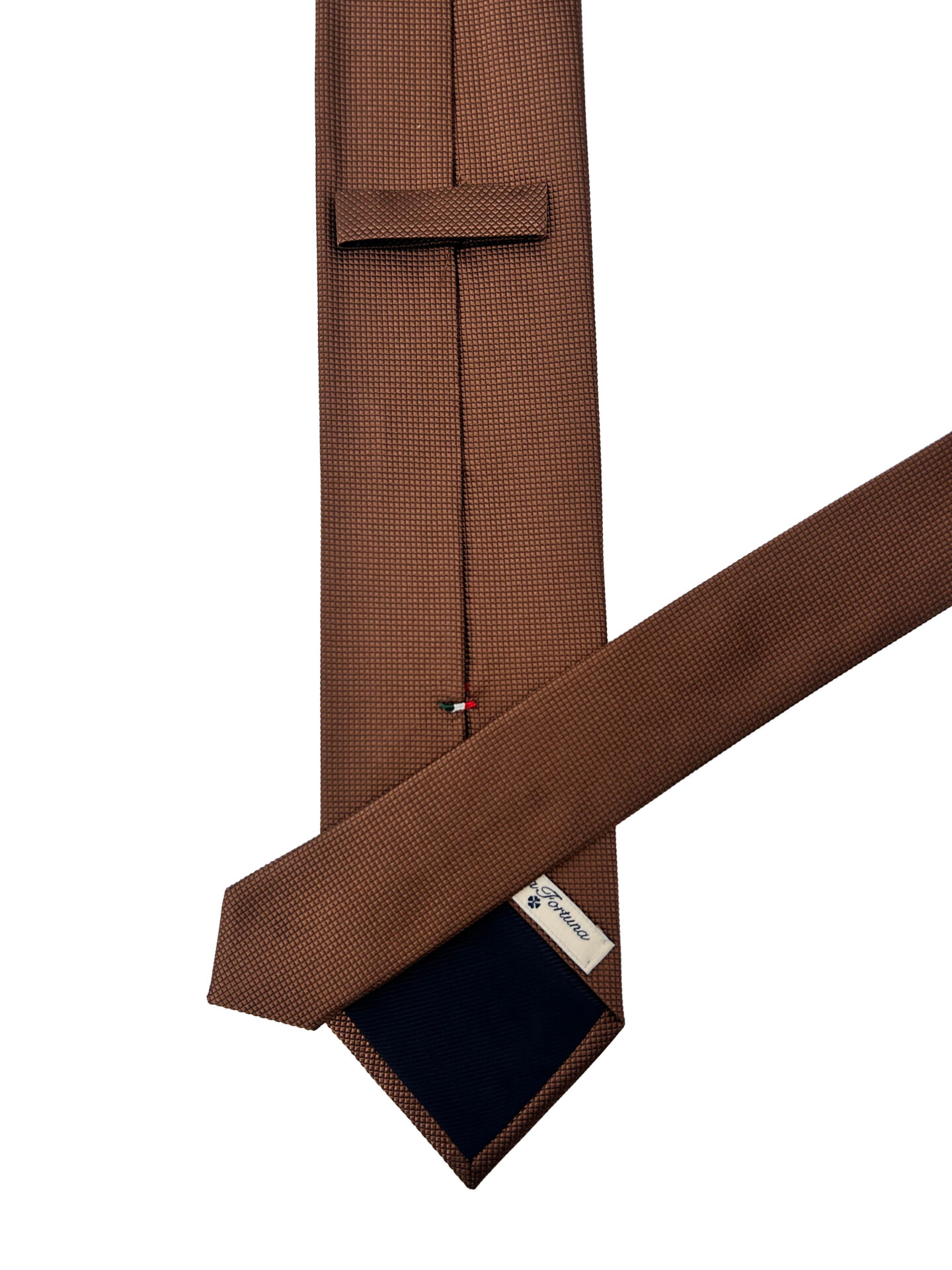 Corbata Cravatta Jacquard Minidiamantina Marrón