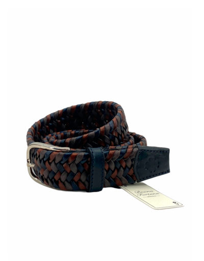 cinturon piel trenzada buona fortuna comprar online cinturones exclusivos shop marron y marino