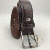 comprar cinturon cocodrilo marron elegante hombre sport ceremonia detalle