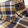 comprar camisa exclusiva hombre vestir ceremonia sport cuadros ocres azules marrones vielha detalle