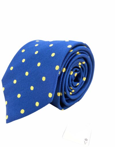 tienda online ropa hombre exclusiva corbatas ceremonia Corbata Tejida Jacquard Topo Grande Amarillo