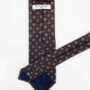 Corbata Lana Chocolate con Pentágonos Beig y Azul Celeste