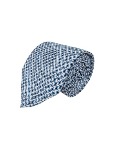 tienda online ropa hombre exclusiva corbatas ceremonia sCorbata Estampada Twill Flor Celeste