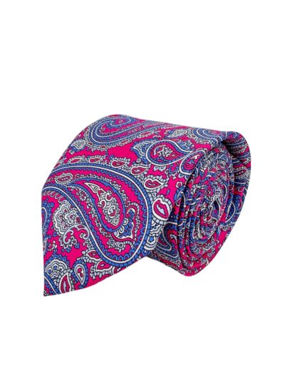 tienda online ropa hombre exclusiva corbatas ceremonia seda fresa amebas azules blancas shop