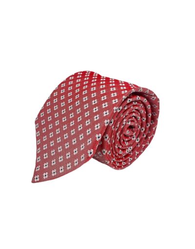 tienda online ropa hombre exclusiva corbatas ceremonia Corbata Tejida Jacquard Roja Tréboles