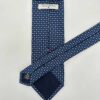 tienda online ropa hombre exclusiva corbatas ceremonia seda Corbata Estampada Twill Marino con Óvalos Azules