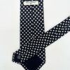 tienda online ropa hombre exclusiva corbatas ceremonia seda twill negra topos blancos detalle