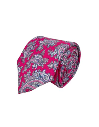 tienda online ropa hombre exclusiva corbatas ceremonia Corbata Estampada Twill Paramecios Rosas