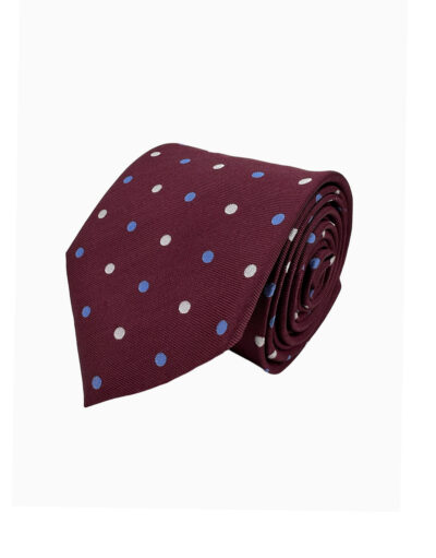 tienda online ropa hombre exclusiva corbatas ceremonia seda Corbata Tejida Jacquard Topo Bicolor