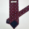 venta online corbata exclusiva twill estampada ceremonia burdeos dibujos corbateros azul celeste detalle