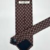 venta online corbata exclusiva twill estampada ceremonia marrón dibujos corbateros beig detalle