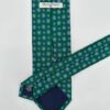venta online corbata exclusiva twill estampada ceremonia verde dibujo corbatero celeste blanco detalle