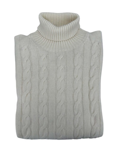 venta online jersey cuello cisne crudo blanco hombre exclusiva lana trenzas invierno shop
