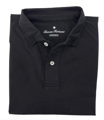 Polo Manga Corta Boss Negro